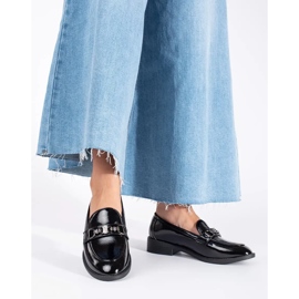 Goodin Lackierte schwarze Damen-Loafer 2