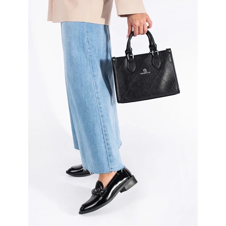 Goodin Lackierte schwarze Damen-Loafer 1