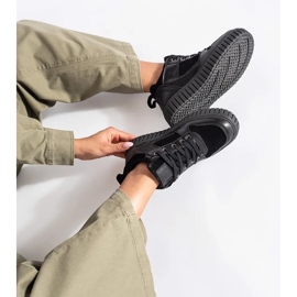 Schwarze High-Top-Sneaker für Damen 1