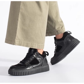 Schwarze High-Top-Sneaker für Damen 2