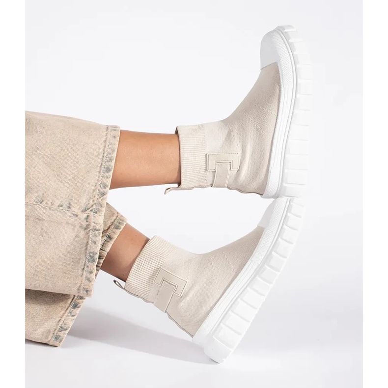 Seastar Hellbeige High-Plateau-Sneaker 1