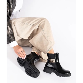 Seastar Schwarze Chelsea-Stiefel aus Lack für Damen 1