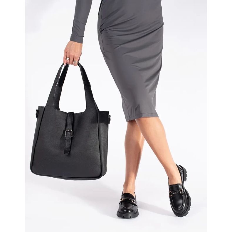 Schwarze elegante Damenmokassins 2