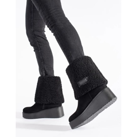 Seastar Schwarze, isolierte Keilstiefel für Damen 1