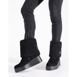 Seastar Schwarze, isolierte Keilstiefel für Damen 3