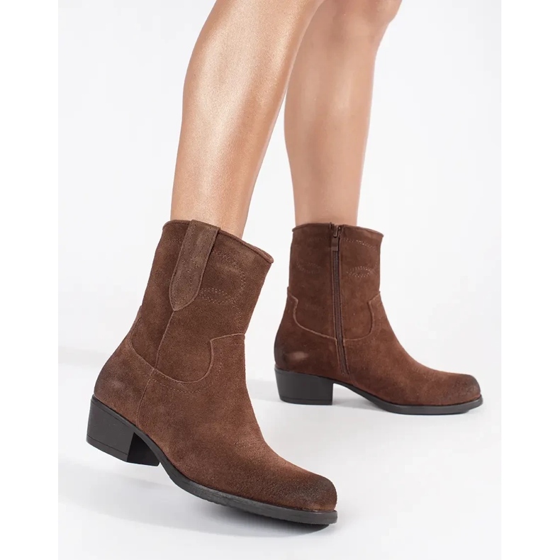 Braune Cowboystiefel aus Leder von Sergio Leone 1