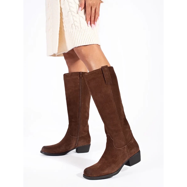 Braune isolierte Damenstiefel von Sergio Leone 1