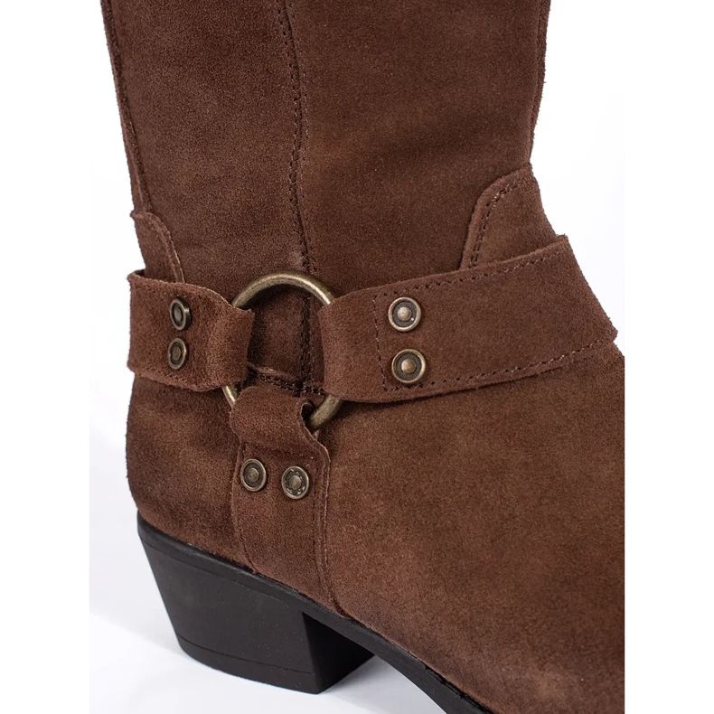 Braune Cowboystiefel aus Leder für Damen von Sergio Leone 2