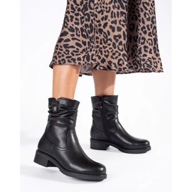 Schwarze, lederisolierte Damenstiefeletten von Sergio Leone 2