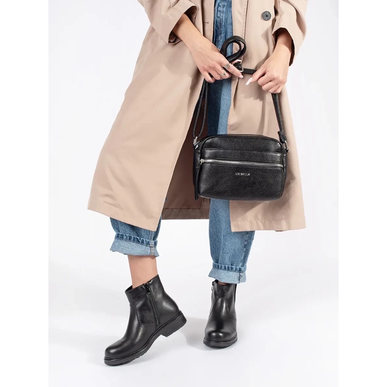 Schwarze Chelsea-Stiefel aus Leder mit flacher Sohle von Sergio Leone 2