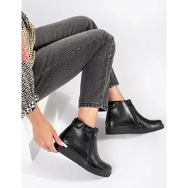 Bequeme isolierte Stiefel aus schwarzem Leder von Sergio Leone 1