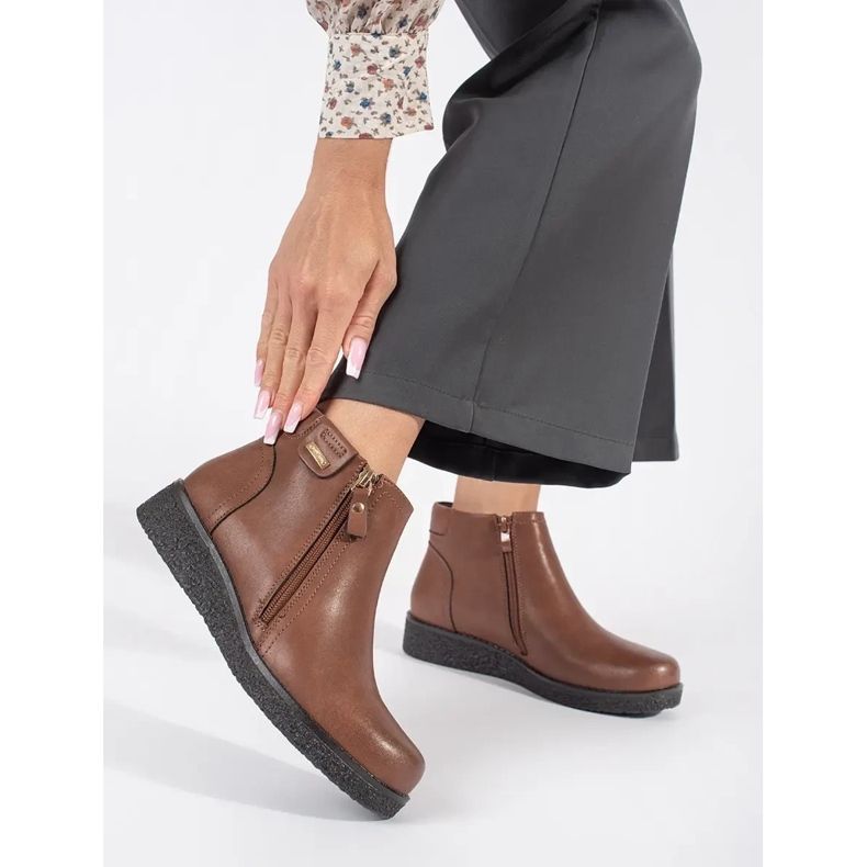 Bequeme, isolierte Stiefel aus braunem Leder von Sergio Leone 1