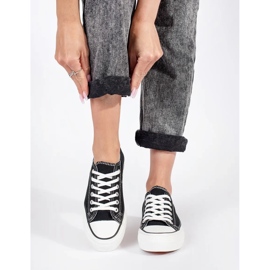 Seastar Schwarze klassische Damen-Schnürsneaker mit Plateau 2