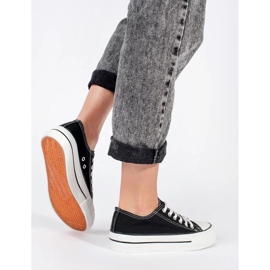 Seastar Schwarze klassische Damen-Schnürsneaker mit Plateau 3