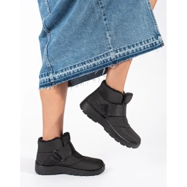 Schwarze, bequeme Damen-Schneestiefel 2