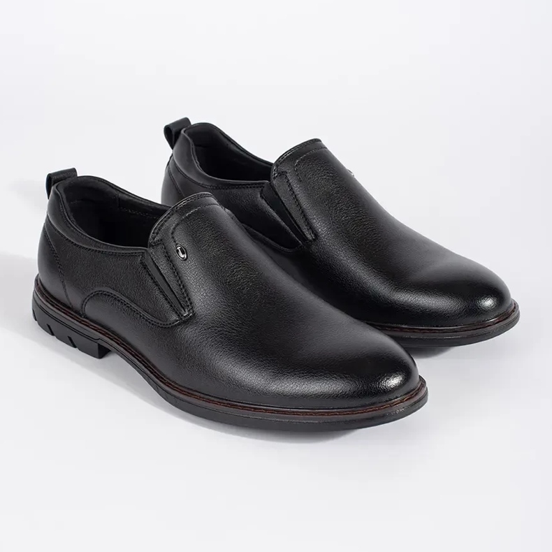Schwarze Slip-On-Schuhe für Herren 1