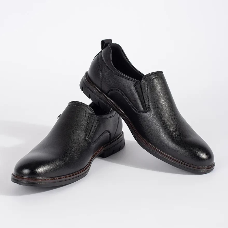 Schwarze Slip-On-Schuhe für Herren 2