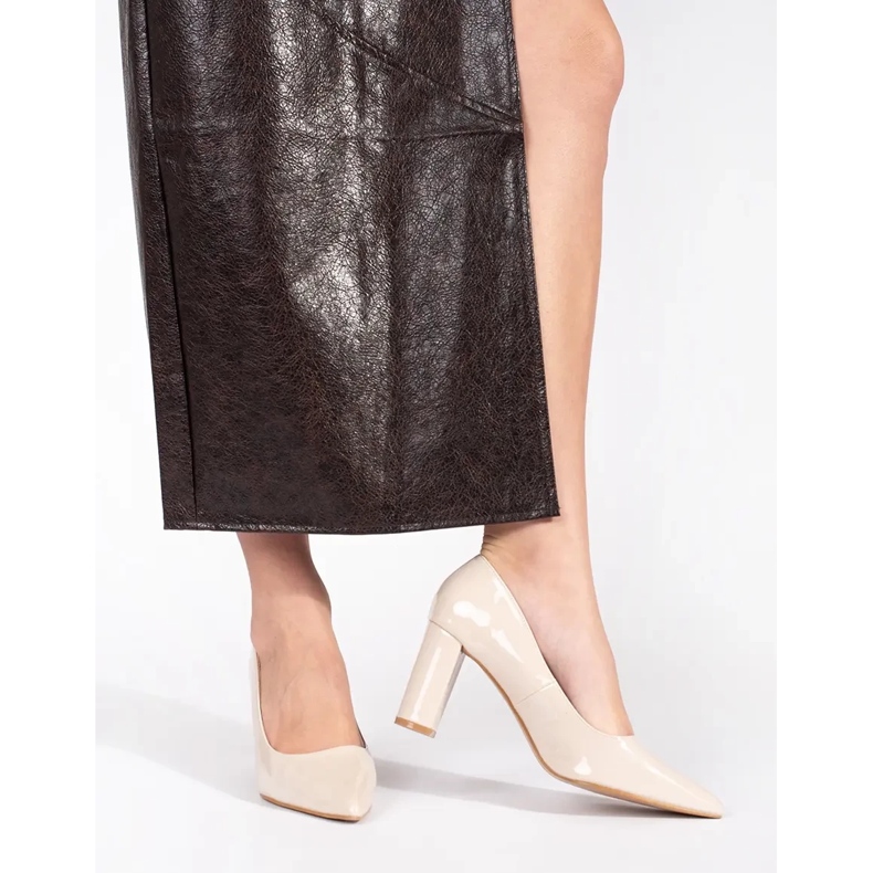 Seastar Elegante beige Lackpumps mit hohen Absätzen 1