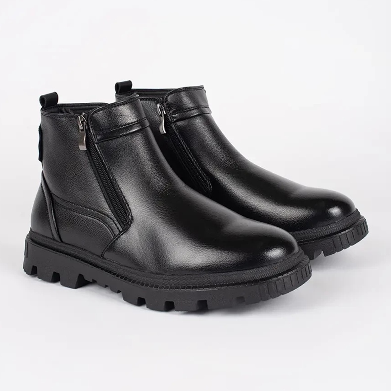 Schwarze isolierte Herrenstiefel 1