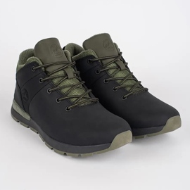 Vico Schwarz-grüne Herren-Schnürschuhe für den Winter 1