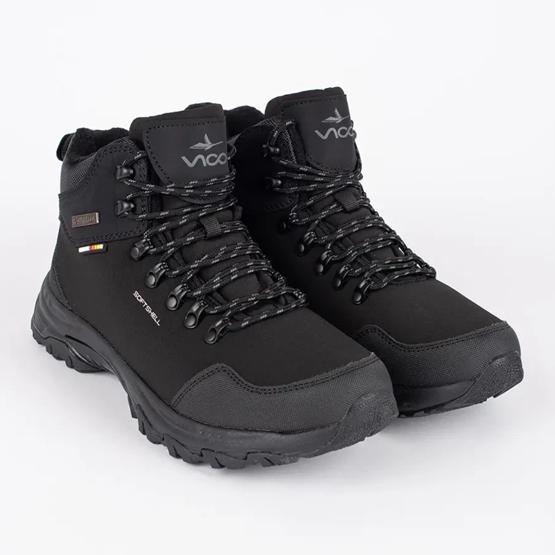 Vico Schwarze hohe Herren-Trekkingschuhe 1