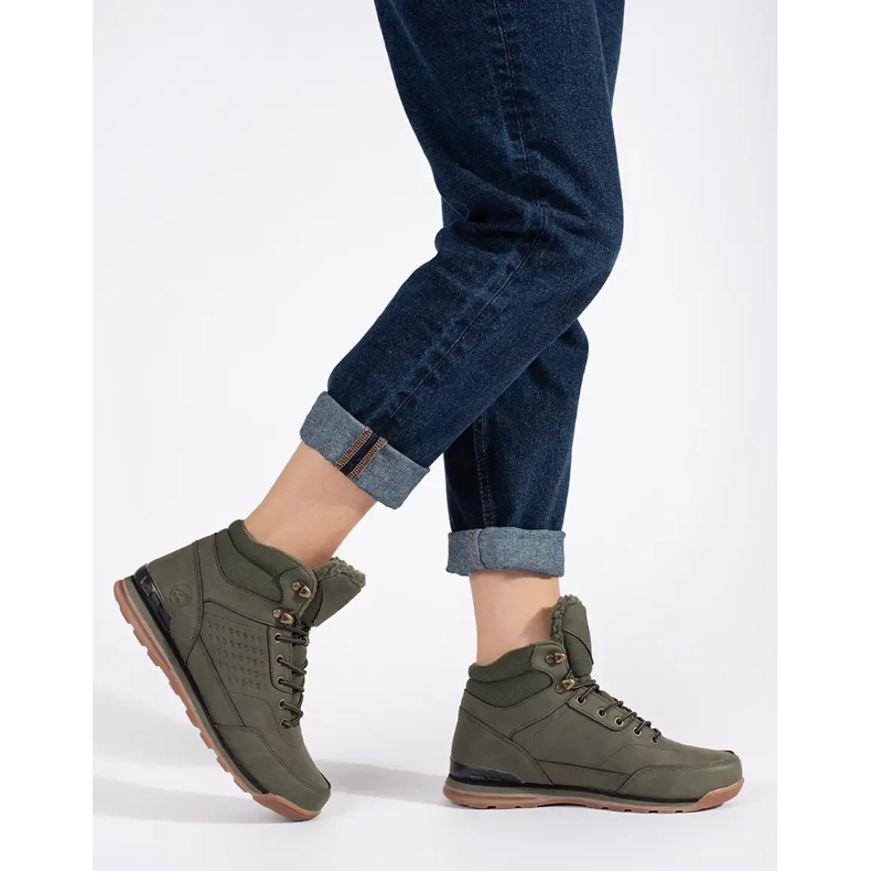 Vico Dunkelgrüne isolierte Trekkingstiefel 2