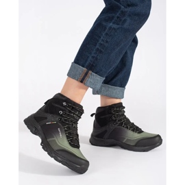 Vico Schwarze und grüne Trekkingschuhe 1