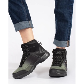 Vico Schwarze und grüne Trekkingschuhe 2