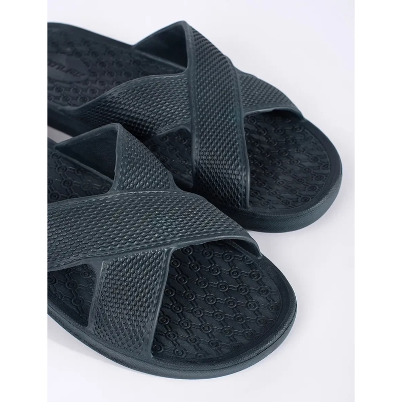 Shelvt Marineblaue Pool-Flip-Flops für Herren 1