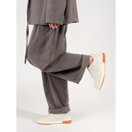 Hellbeige Plateau-Sneaker 3