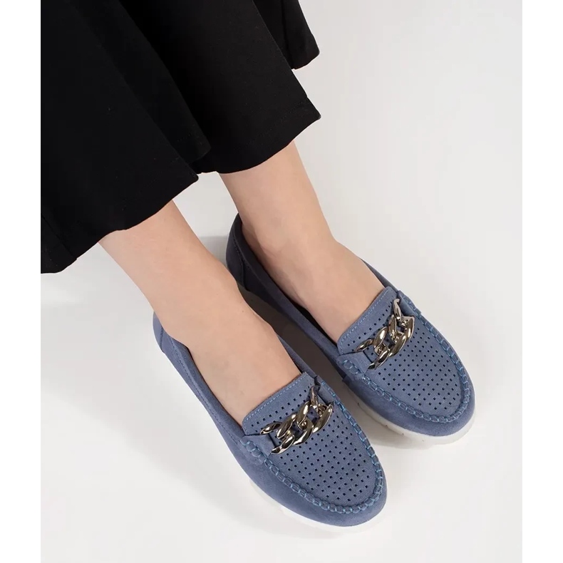 Goodin Lederblaue Ladungsstätten mit einer Kette auf der Plattform 1