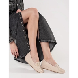 Goodin Beige Frauenschuhe mit einem versteckten Keil 3