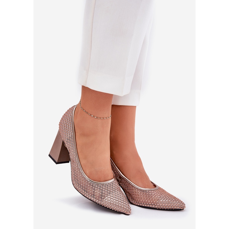 Vinceza Dekorierte Netzpumpen am Vincez 62211 Beige Post 1