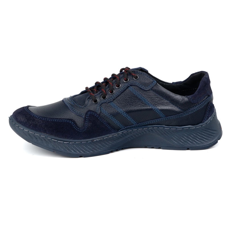Olivier Herrenlederspitze -up Schuhe Sportstil 315GT Floter Floter blau 1
