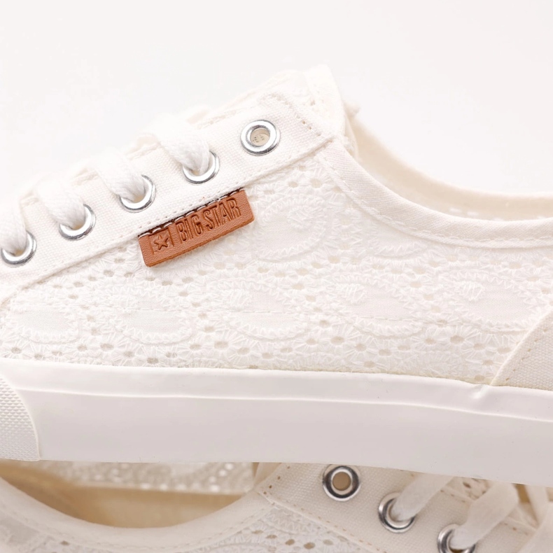 Big Star -Frauen -Sneaker mit Muster W274925 Weiß 2