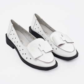 Goodin Weiße Frauenschuhe mit Löchern und Bogen 3