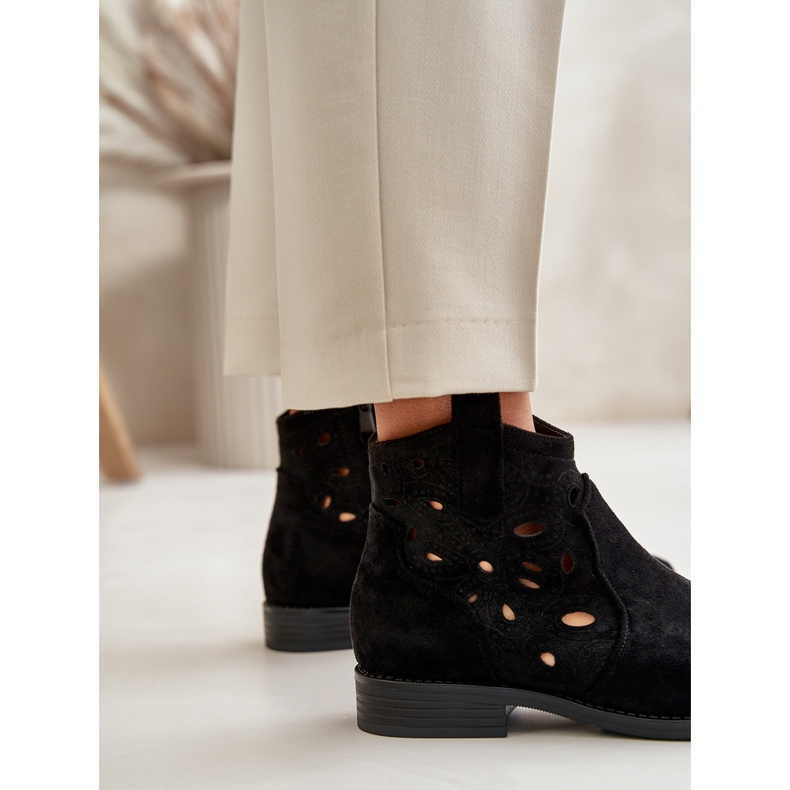 S.Barski Openwork-Stiefel für Frauen für das Black Castle S. Barski Hy42-081 schwarz 3