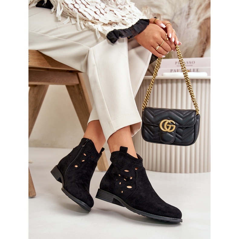 S.Barski Openwork-Stiefel für Frauen für das Black Castle S. Barski Hy42-081 schwarz 4