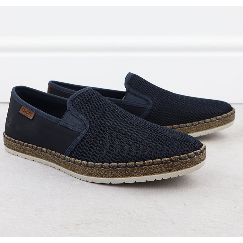 Herrenschuhe ESPADRILLES Navy Blue Rieker B5265-14 eingeführt blau 1