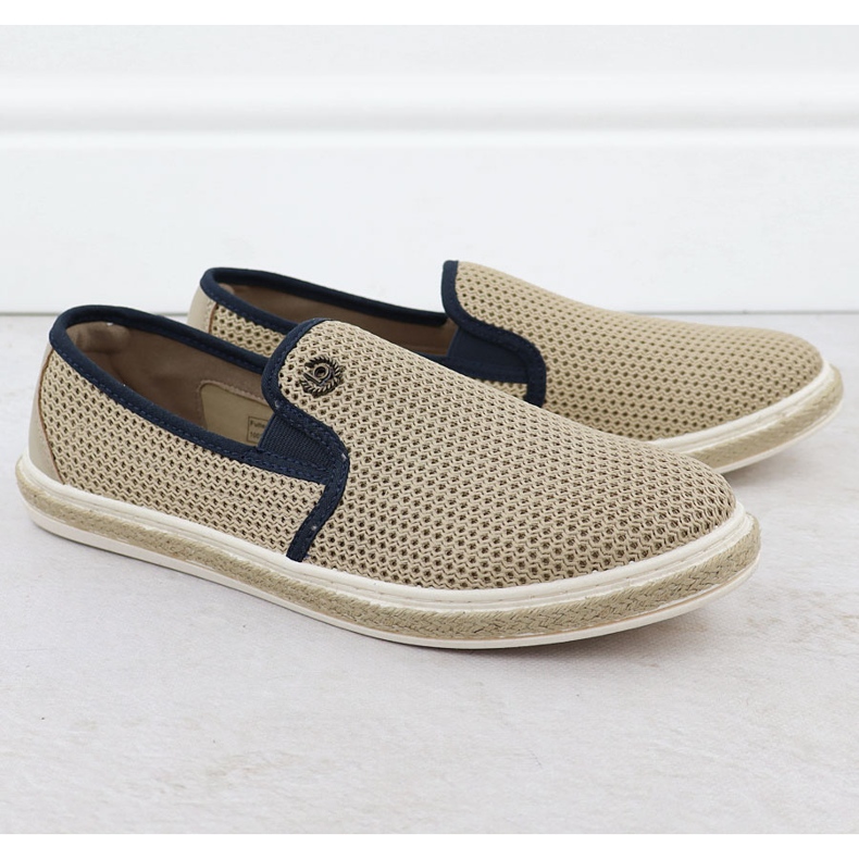 Herrenschuhe rutschten in Bugatti 321-Asp61-6900 Espadrilles aus beige 1