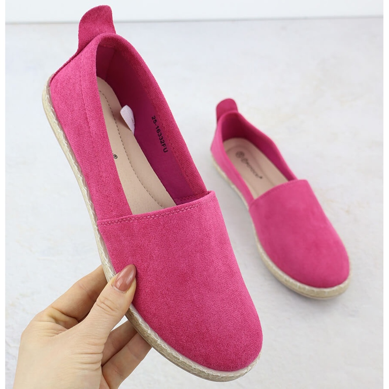 Espadrilles Damen -Slip -Wildleder Fuchsia Potocki PY16332 rosa 1