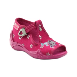 Befado Kinderschuhe Hausschuhe 213p102 rosa grau 1