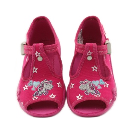 Befado Kinderschuhe Hausschuhe 213p102 rosa grau 4