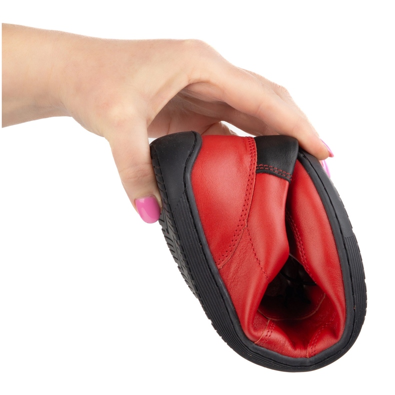 Kampol Barfuß minimalistische Lederschuhe 500/39 rot 2