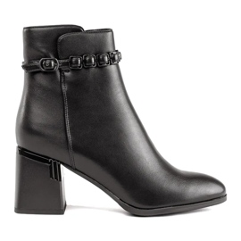 Schwarze, elegante Damenstiefeletten 4