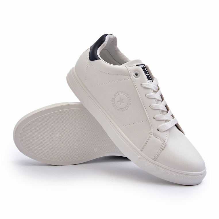 Niedrige Herren-Sneaker aus Öko-Leder Big Star NN174282 Weiß 3