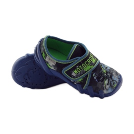 Befado Kinderschuhe Hausschuhe Turnschuhe 273x226 marineblau grün 3