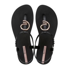 Ipanema Klasse Styrish 83656 BD172 Sandles Black Gold Look schwarz 1