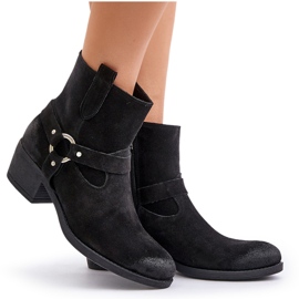 Zazoo Leder isoliert Frauen High Heels 60477 Schwarz 5