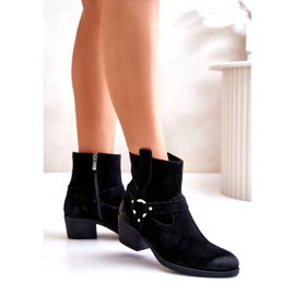 Zazoo Leder isoliert Frauen High Heels 60477 Schwarz 2